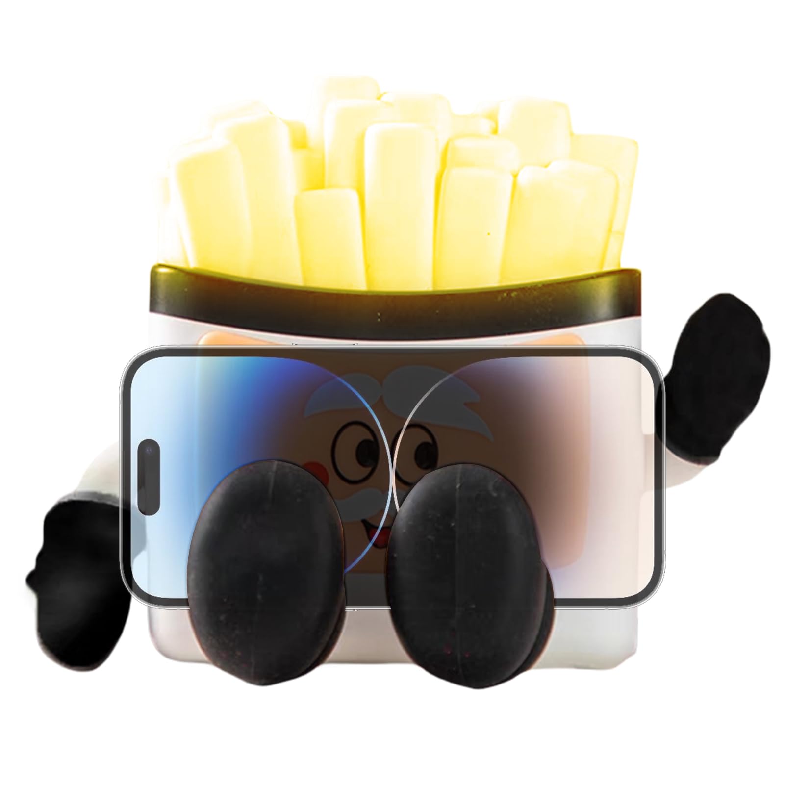 French Fries Night Light - Rechargeable LED Touch Lamp with 3 Brightness Levels | 500mAh Battery | Kids Room Decor, Kitchen Nightlight, Bedside Table Lamp for Cozy Atmosphere