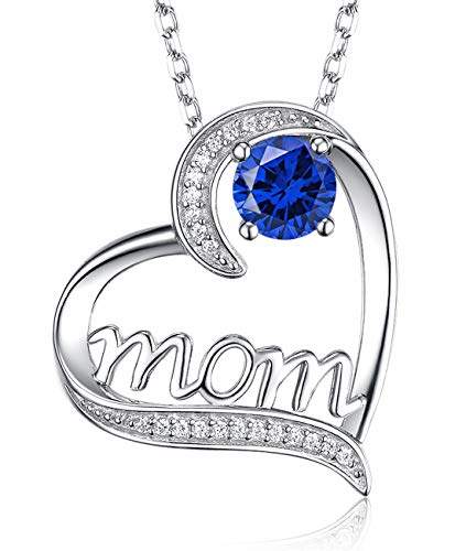 J September Birthstone Blue Sapphire Necklace