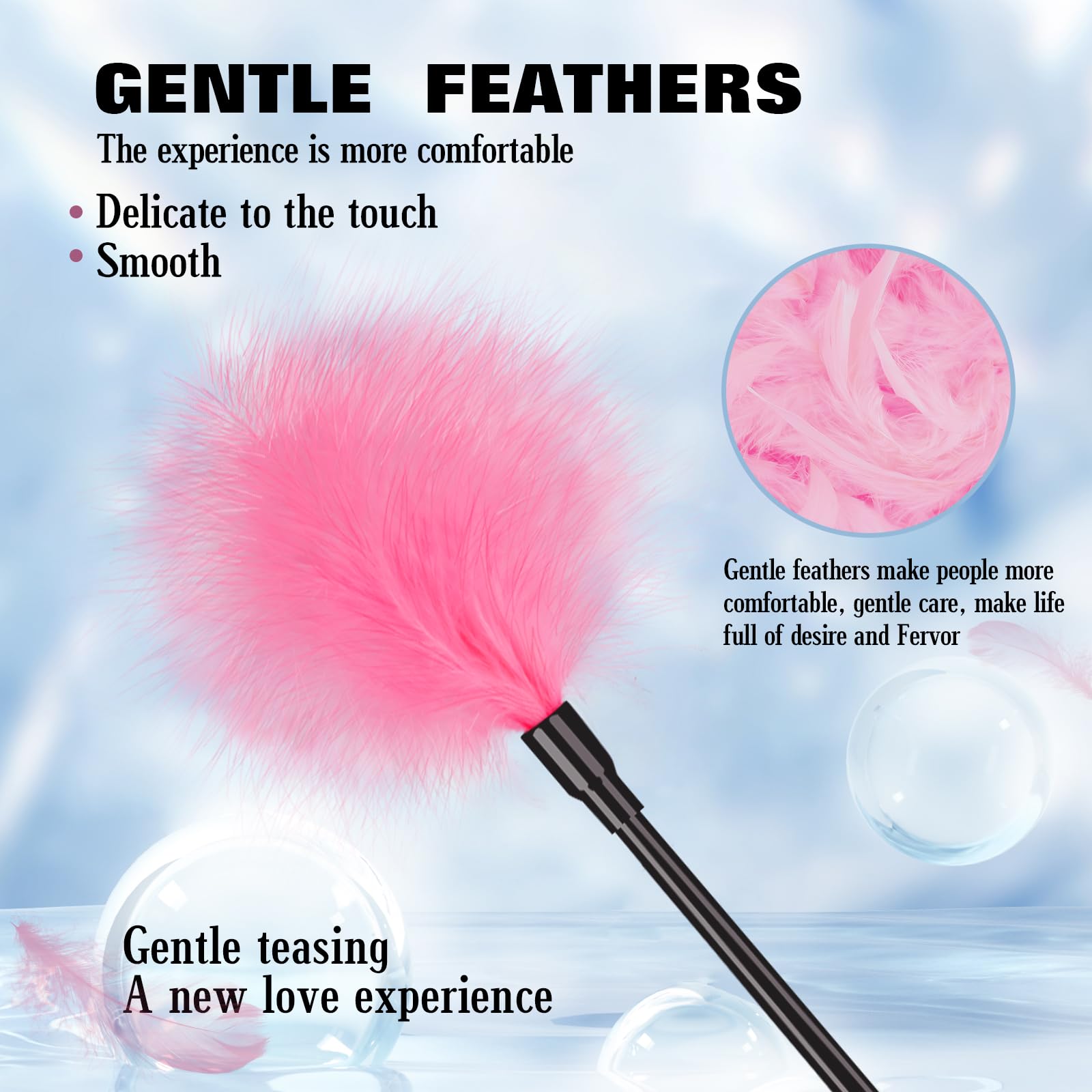 Flirting Feather Hand Pat - Adult Sensual Massage Toy for Couples, SM Heart-Shaped Beater with Soft Feathers, Romantic Sex Accessories (Red) - Perfect for Foreplay, BDSM Play & Spicing Up Your Intimate Moments