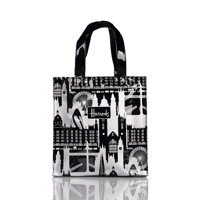 Eco-Friendly Women's Floral Tote Shopping Bag - Reusable Grocery Bag for Beach, Market & Daily Use
