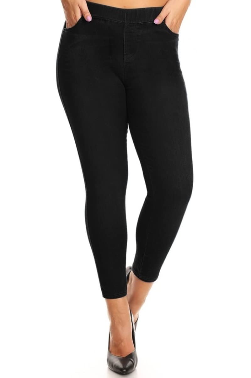 **ShoSho Women's Plus Size Skinny Pants - High Waisted Slim Fit Stretch Trousers, Pull-On Leggings for Work, Casual & Travel**