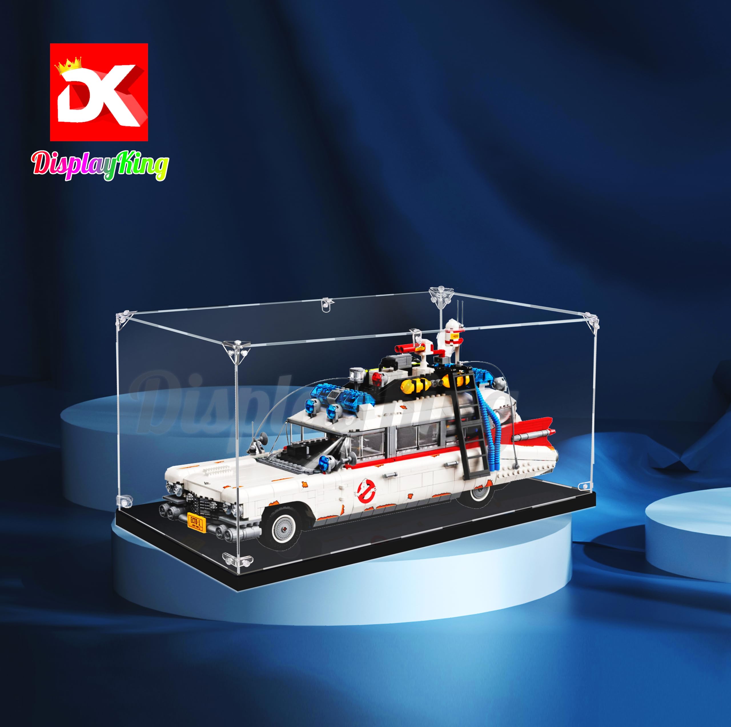 Acrylic Display Case with Screw for Lego Ghostbusters ECTO-1 10274 Set - Protective Showcase for Collectible Building Blocks (Lego Not Included) - Perfect for Home Office Decoration & Toy Collection Display (US Stock)