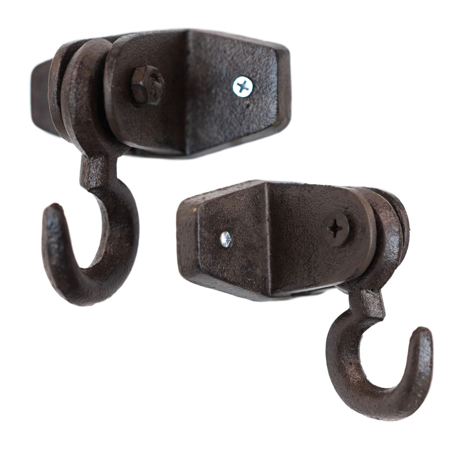 Vintage Cast Iron Wall Hooks for Coats & Hats - Rustic Farmhouse Decor with Decorative Trolley Design - Perfect for Entryway, Mudroom, and Country Style Home Decor