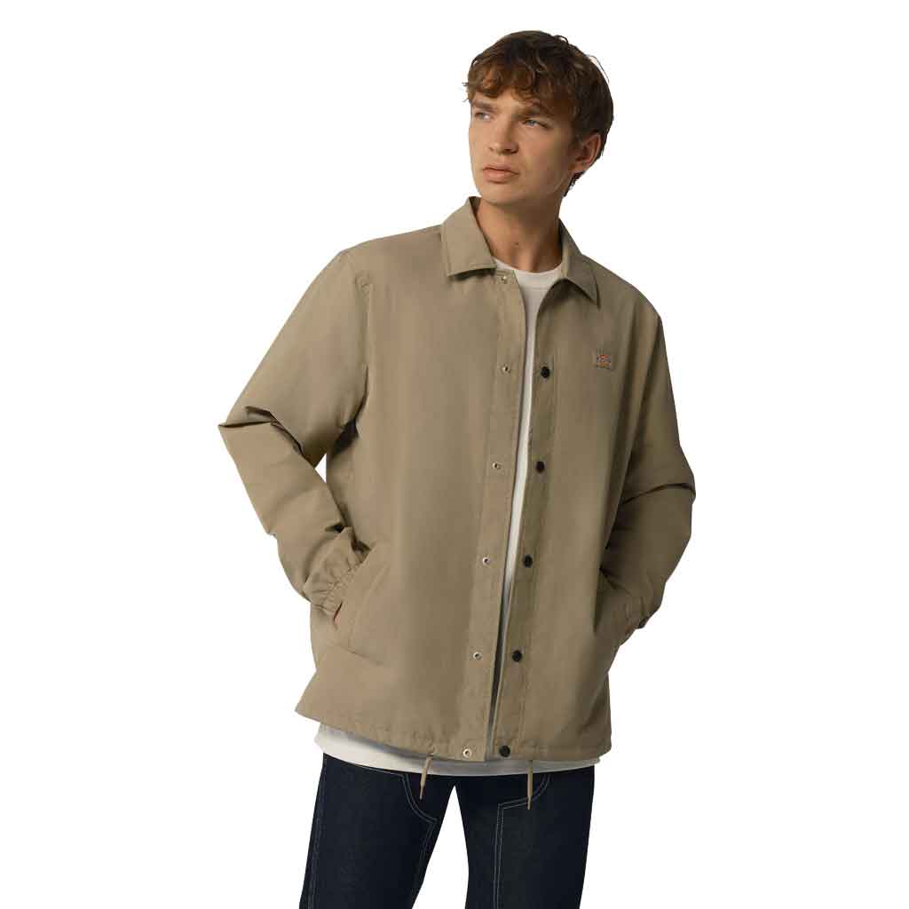 Dickies Oakport Coaches Jacket - Classic Khaki Workwear for Men | Perfect for Outdoor Activities, Casual Wear & Work Uniforms