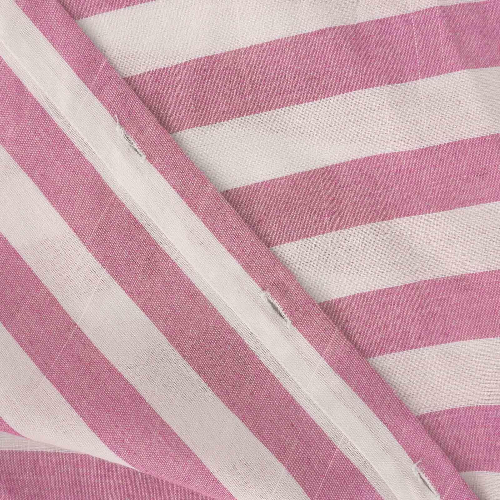 Women's Striped Linen Short Sleeve Button Down Shirt - Trendy V-Neck Casual Blouse & Loose Fit Work Top for Office, Summer Outings & Weekend Wear