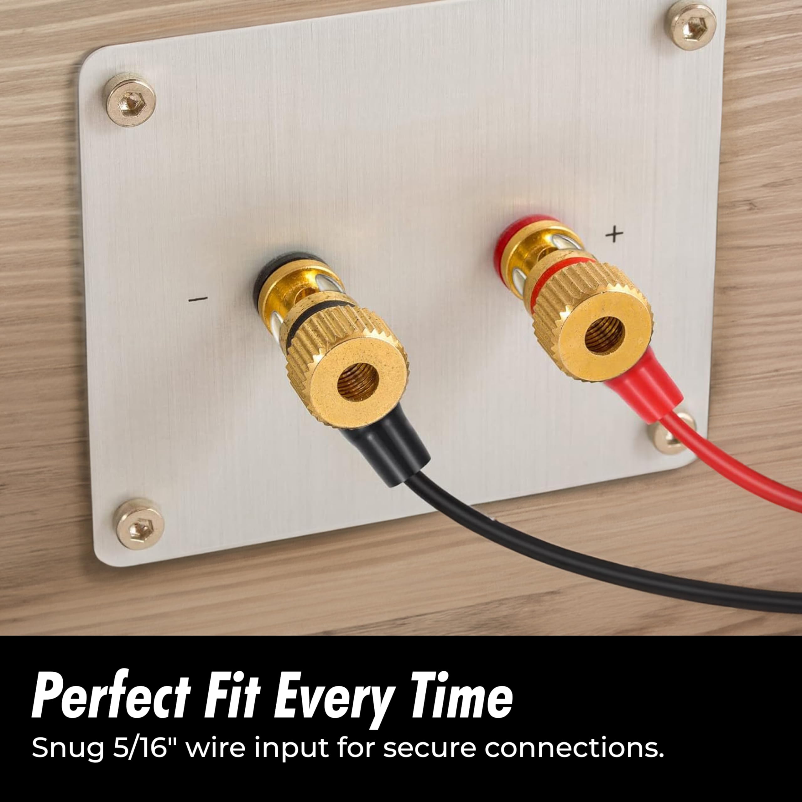 InstallGear 4 Gauge AWG Tinned Pure Copper Ring Terminals with Heat Shrink - 10 Pack | High Conductivity Electrical Connectors for Car Audio, Marine & Solar Panel Wiring | Waterproof Wire Terminals for 4 AWG Cables