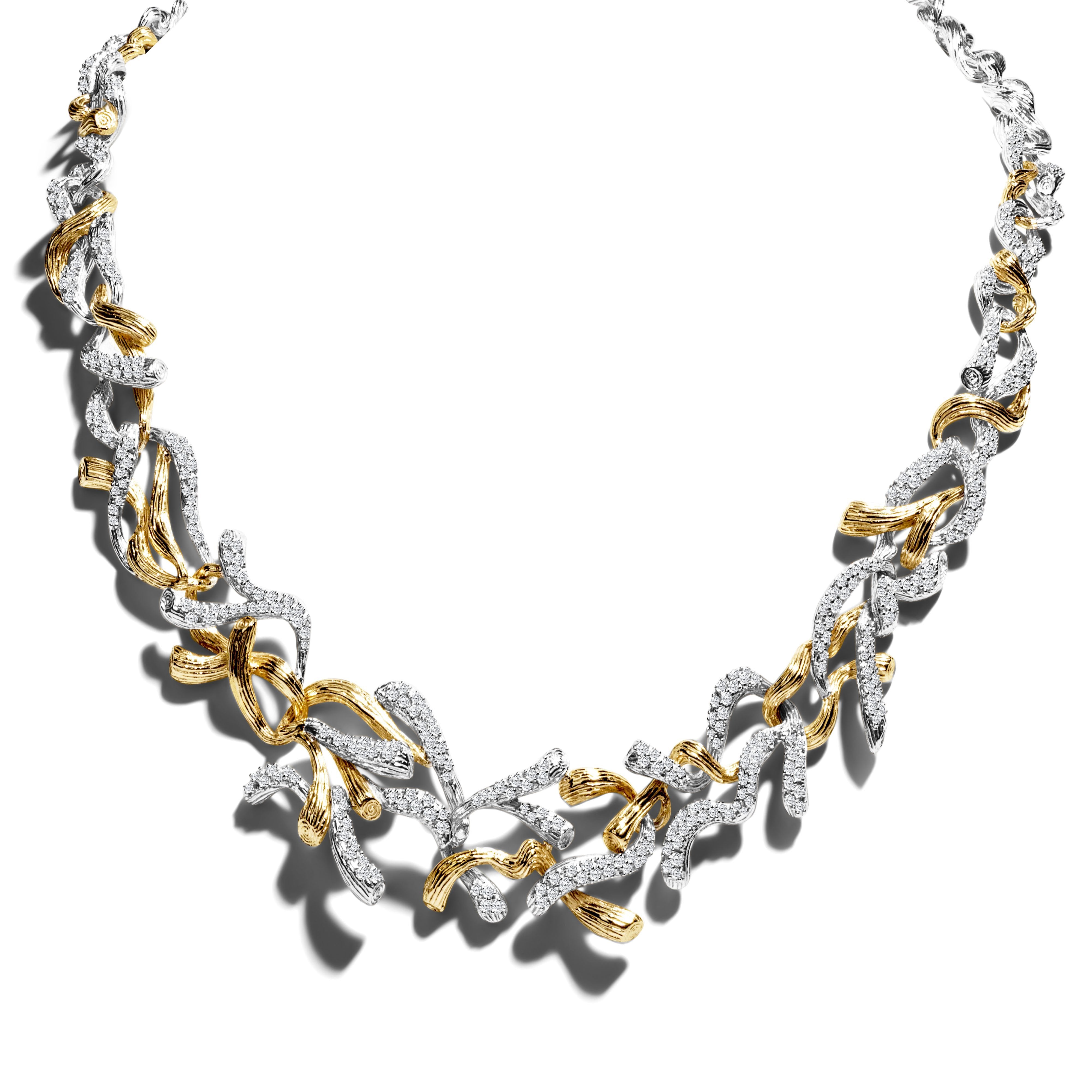 Elegant Branch Coral Necklace with Genuine Diamonds | Handmade Jewelry for Women | Perfect for Weddings, Parties & Special Occasions