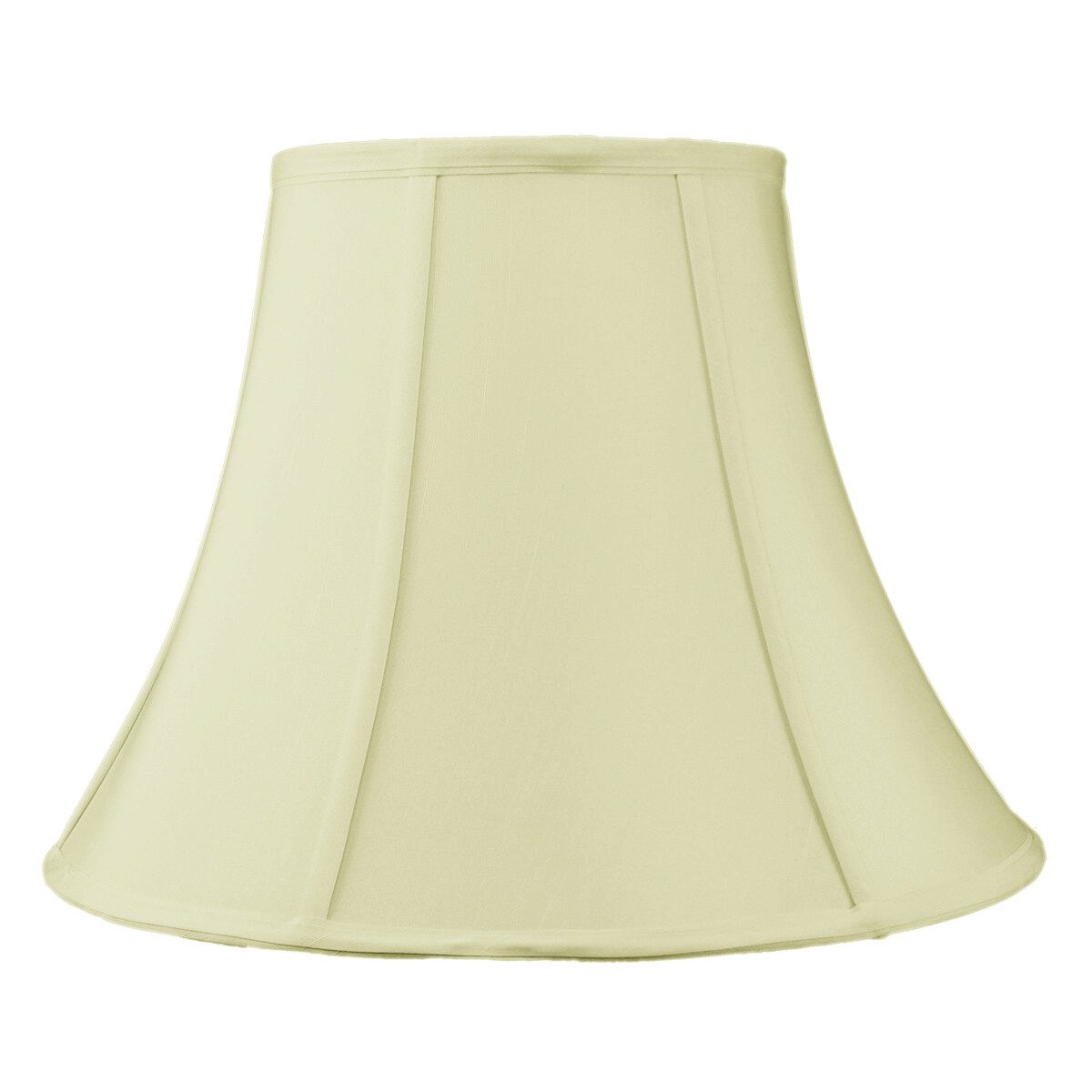 8x16x12 Egg Shell Shantung Bell Lampshade with Brass Spider Fitter - Medium Size Table Lamp Shade for Bedroom, Living Room & Office Desk Lighting - Eggshell White Fabric Lampshade