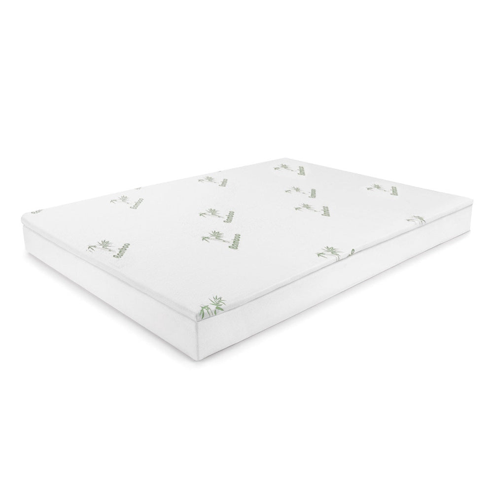 Premium Bamboo Memory Foam Mattress Topper - 3 Inch Cooling Gel Infused for Pressure Relief & Back Pain - Queen Size Bed Topper for Side Sleepers & Hot Sleepers - Perfect for Guest Beds, Dorms & Home Use