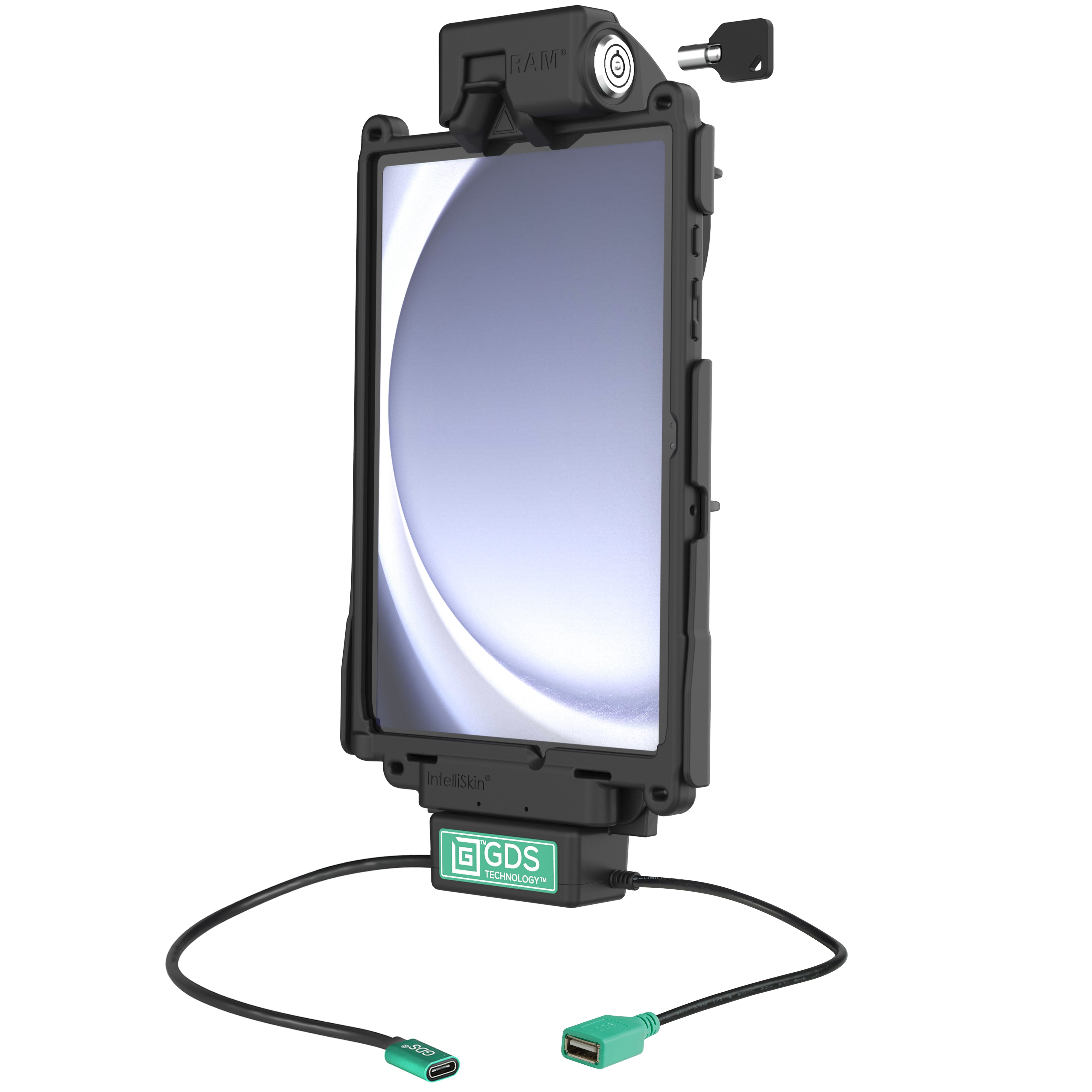 Locking GDS® Tough Dock™ + Single USB A Charging Dock for Samsung Tab A9+ | Secure Mounting Station | Ideal for Retail, Hospitality & Industrial Use