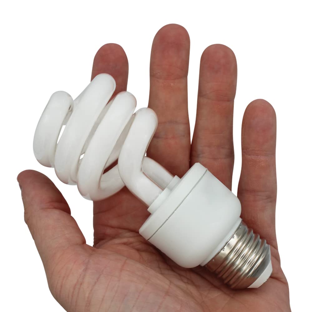 Lumenivo 15W UVB Reptile Light Bulb 5.0 - Spiral Heat Lamp for Terrarium - Ideal for Turtles, Geckos, Tortoises, Snakes, Lizards, Chameleons & Insects - 120V - 3 Pack - Perfect for Reptile Habitats & Basking Areas