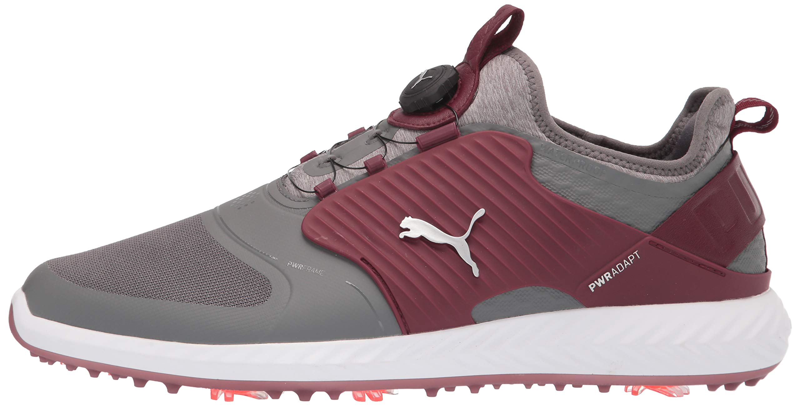 PUMA GOLF Men's Ignite Pwradapt Caged Disc Golf Shoes - Lightweight & Waterproof Spiked Golf Footwear for Men | Perfect for Course Play & Driving Range Practice