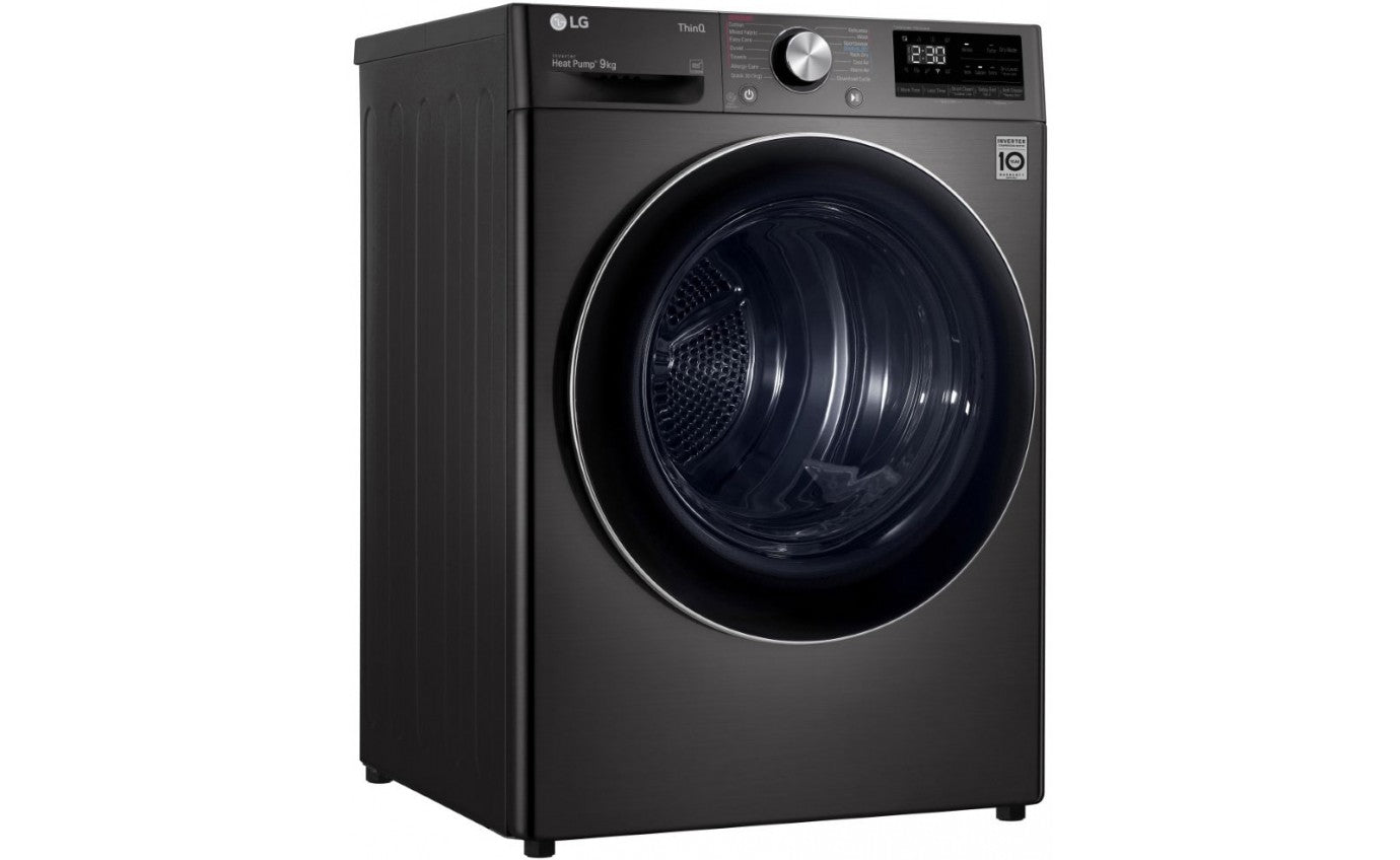 LG DVH9 09B 9kg Heat Pump Dryer - Energy Efficient, Quiet & Fast Drying for Home & Laundry Room | Perfect for Apartments & Small Spaces