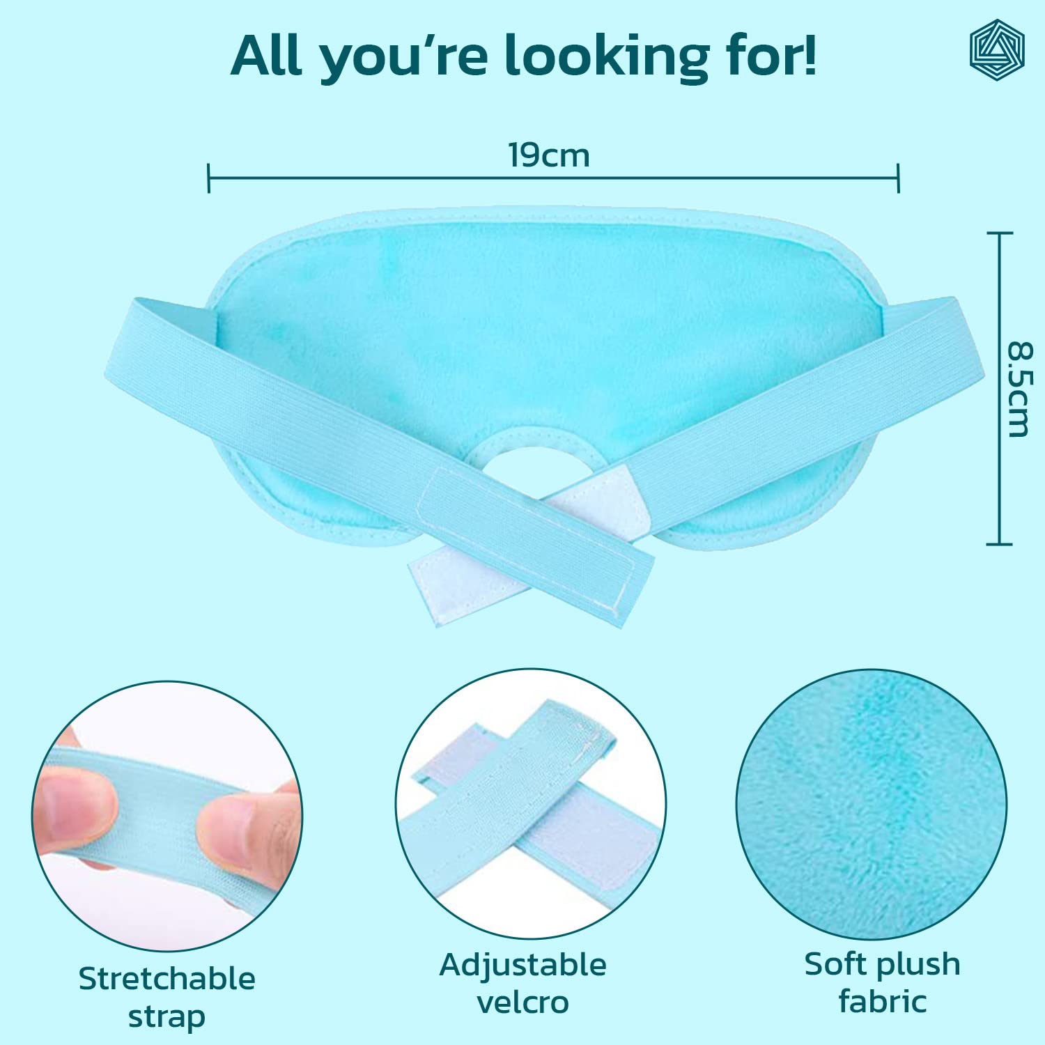 Boldhealth Cooling Gel Eye Mask with Beads for Dark Circles & Puffy Eyes - Reusable Polyester Eye Patches for Dry Eyes, Redness Relief & Relaxation - Stretchable Sleeping Mask for Women & Men (Blue) - Perfect for Travel, Work Breaks & Nighttime Skincare Routine