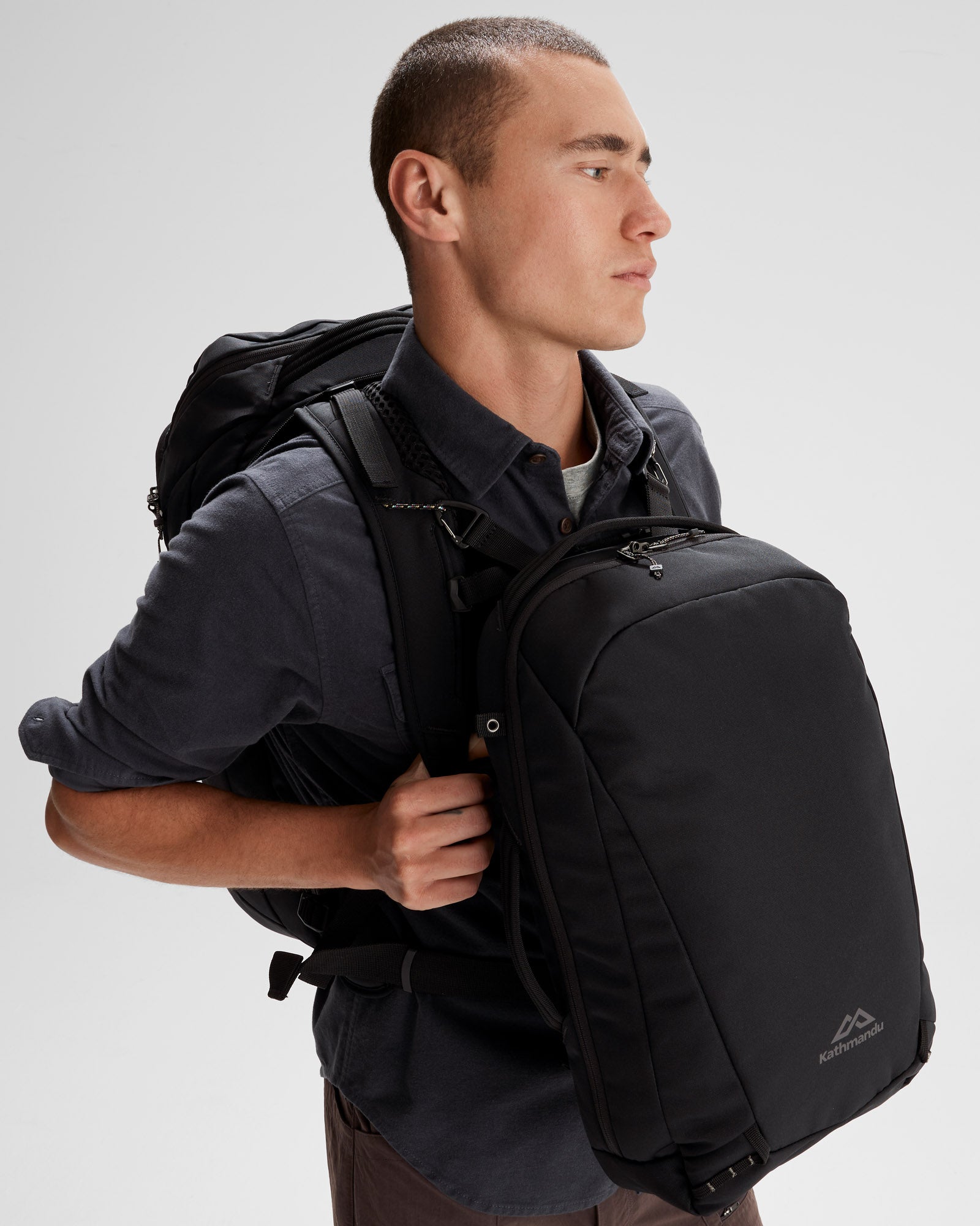 Litehaul Plus 1 v3 12L Backpack - Waterproof Black Stingray Design for Hiking, Travel & Outdoor Adventures