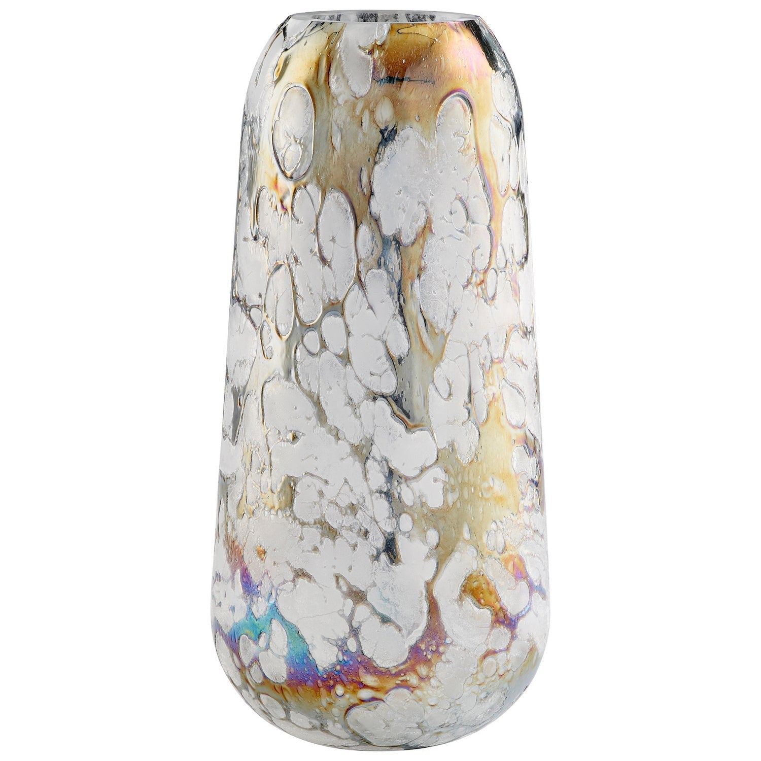 Cyan Design 10889 Moonscape Vase - Iridescent Glass Vase for Home Decor, Small Table Centerpiece, Wedding & Party Decoration