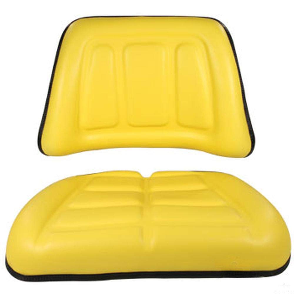 TKYL Premium Aftermarket Tractor Seat Cushion Kit - Yellow Trapezoid Back & Bottom Replacement for Comfortable Farming - Perfect for Long Hours of Tractor Operation & Agricultural Work