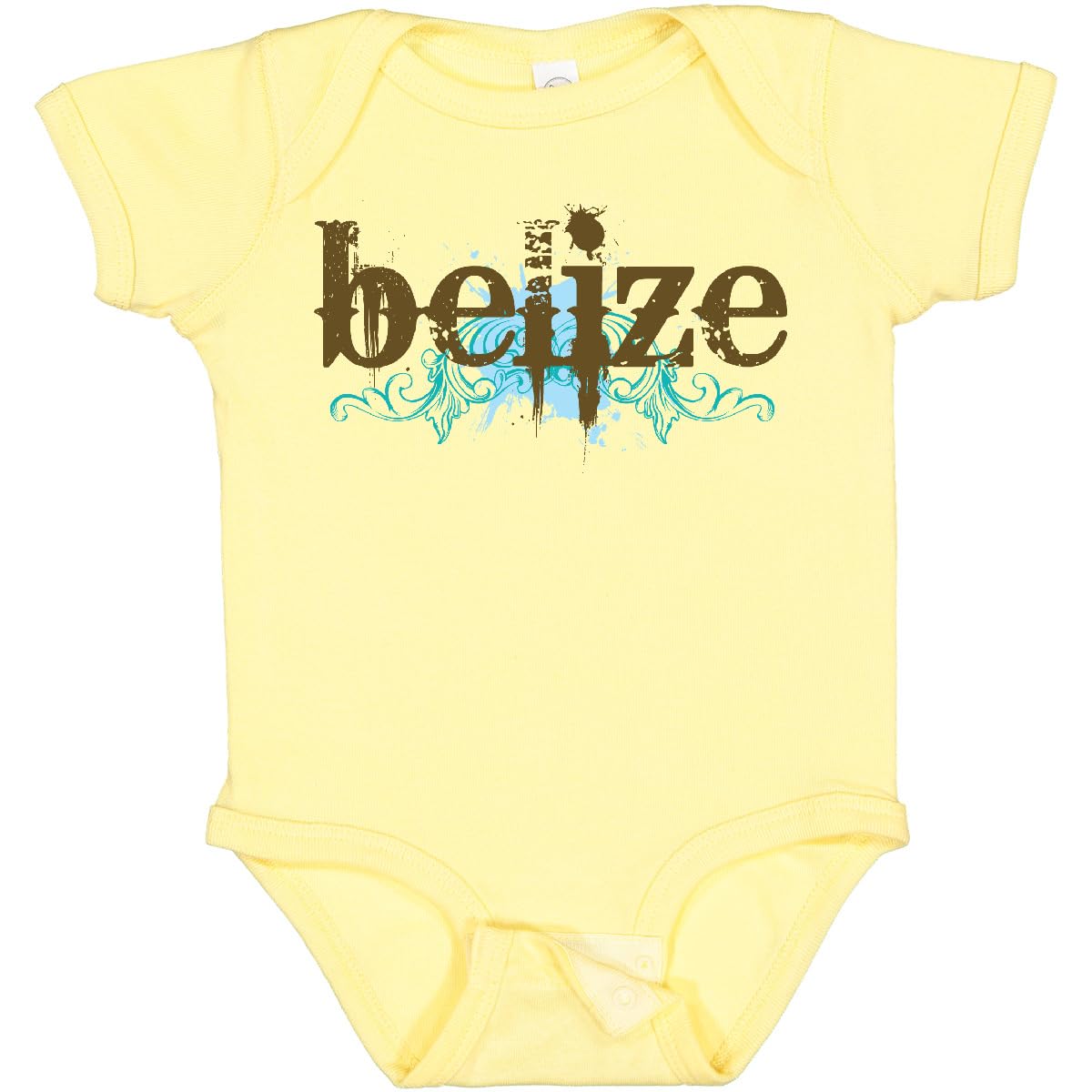 Inktastic Belize Country Grunge Baby Bodysuit - Soft Cotton Infant Onesie for Boys & Girls - Perfect for Travel, Holidays & Casual Outfits