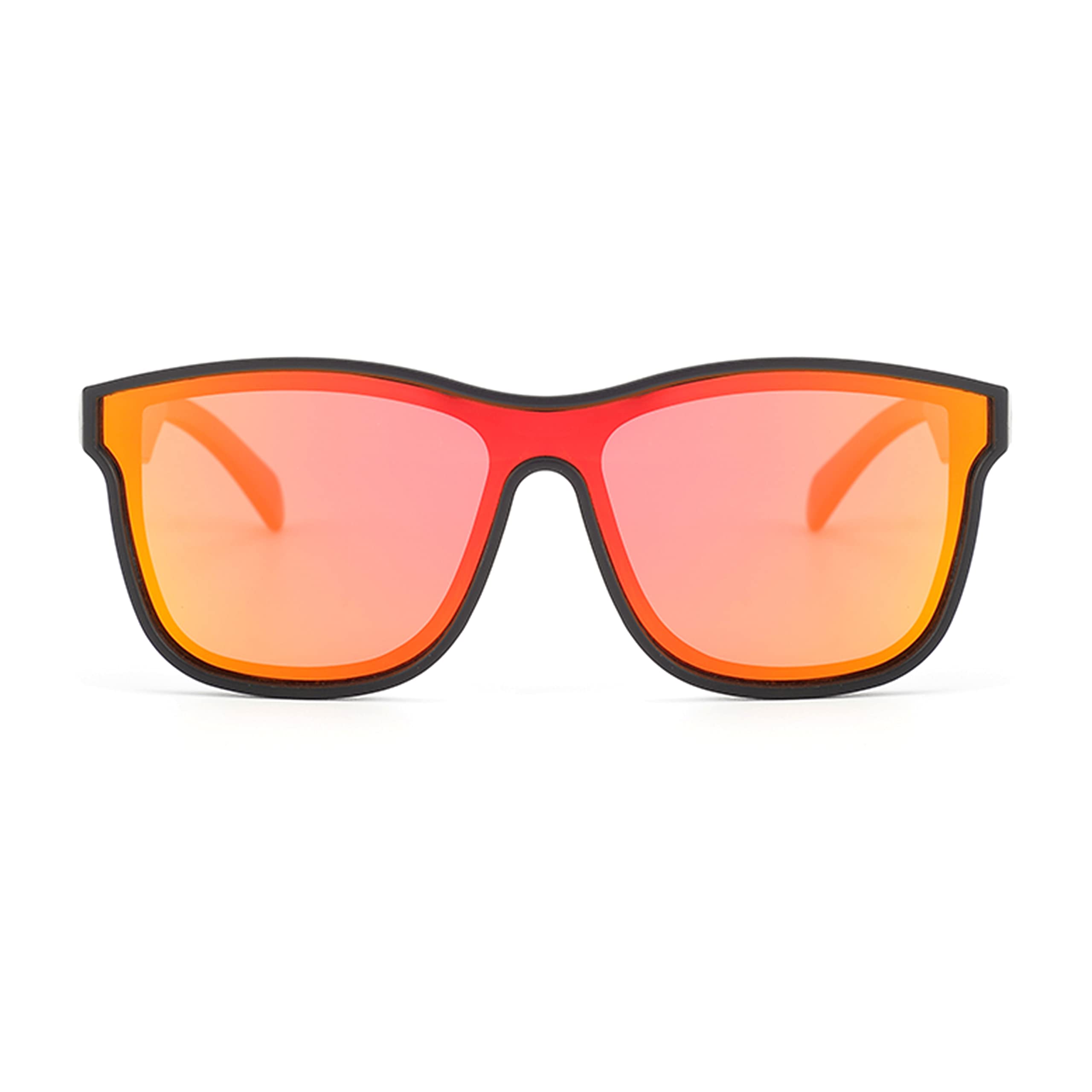 Smart Bluetooth Glasses for Men with Voice Assistant - Wireless Sunglasses Compatible with All Smart Devices (Red Sun Lens) - Perfect for Driving, Outdoor Activities & Hands-Free Calls
