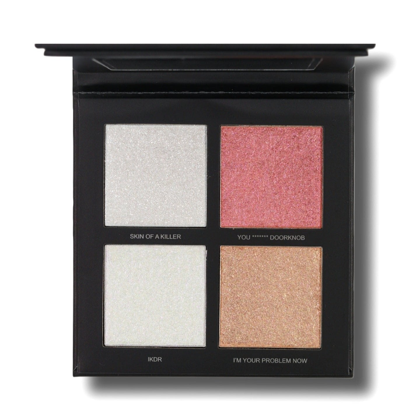Little Miss She Never Misses Simply Put Highlighter Quad - 4 Shimmering Highlighting Shades for Glowing Makeup, Perfect for Contouring & Everyday Glam (Great for Parties, Photos & Special Occasions)