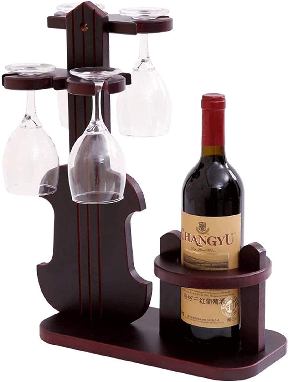 Premium Wooden Wine Rack Holder - Wall Mounted Wine Glass & Goblet Storage Shelf for Upside Down Bottles - Perfect for Kitchen, Bar, Dining Room & Home Decor