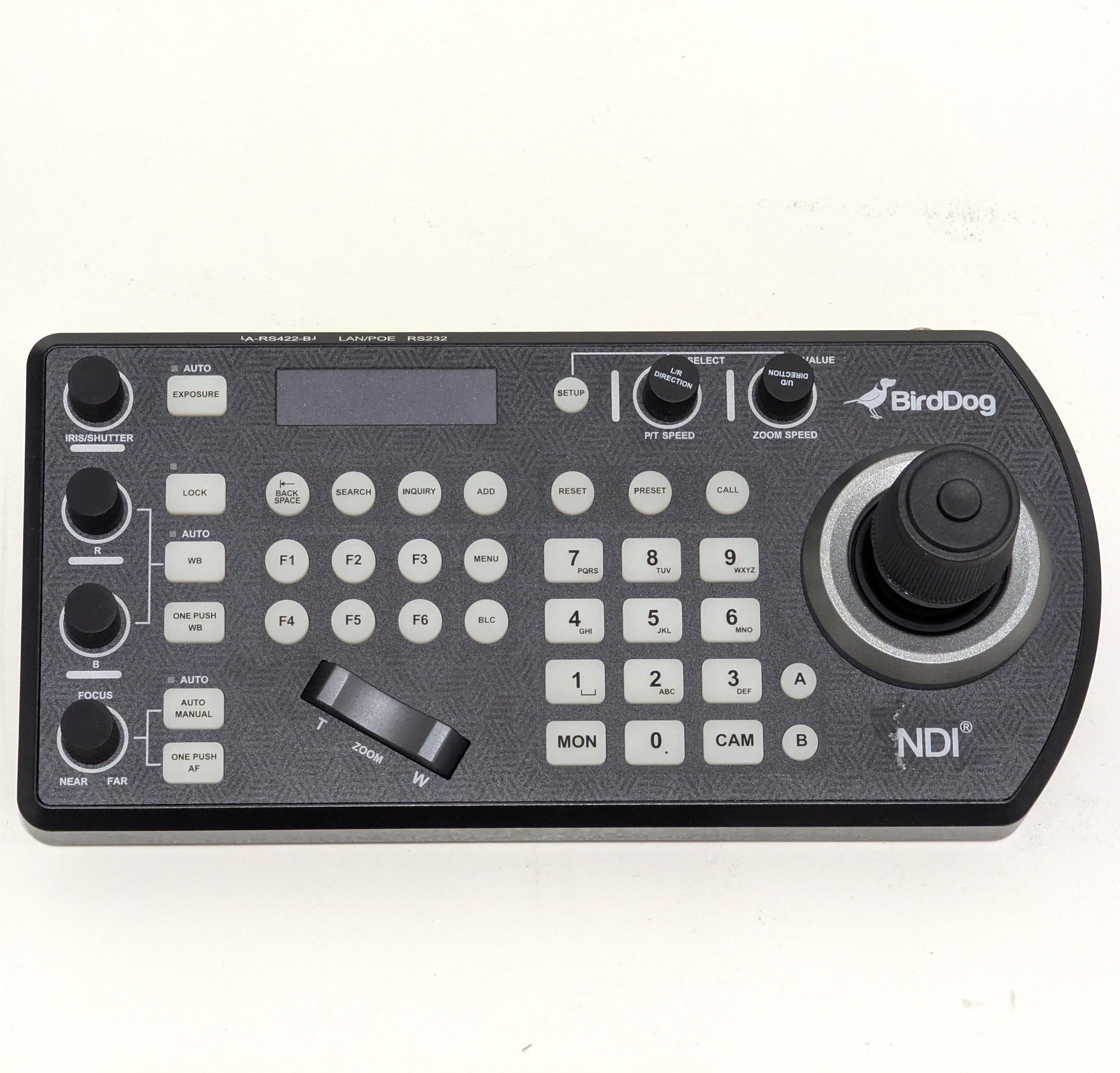 BirdDog Eyes P200 1080p Full NDI PTZ Camera (White) with PTZ Keyboard - Professional Live Streaming & Video Conference Solution for Churches, Schools and Events