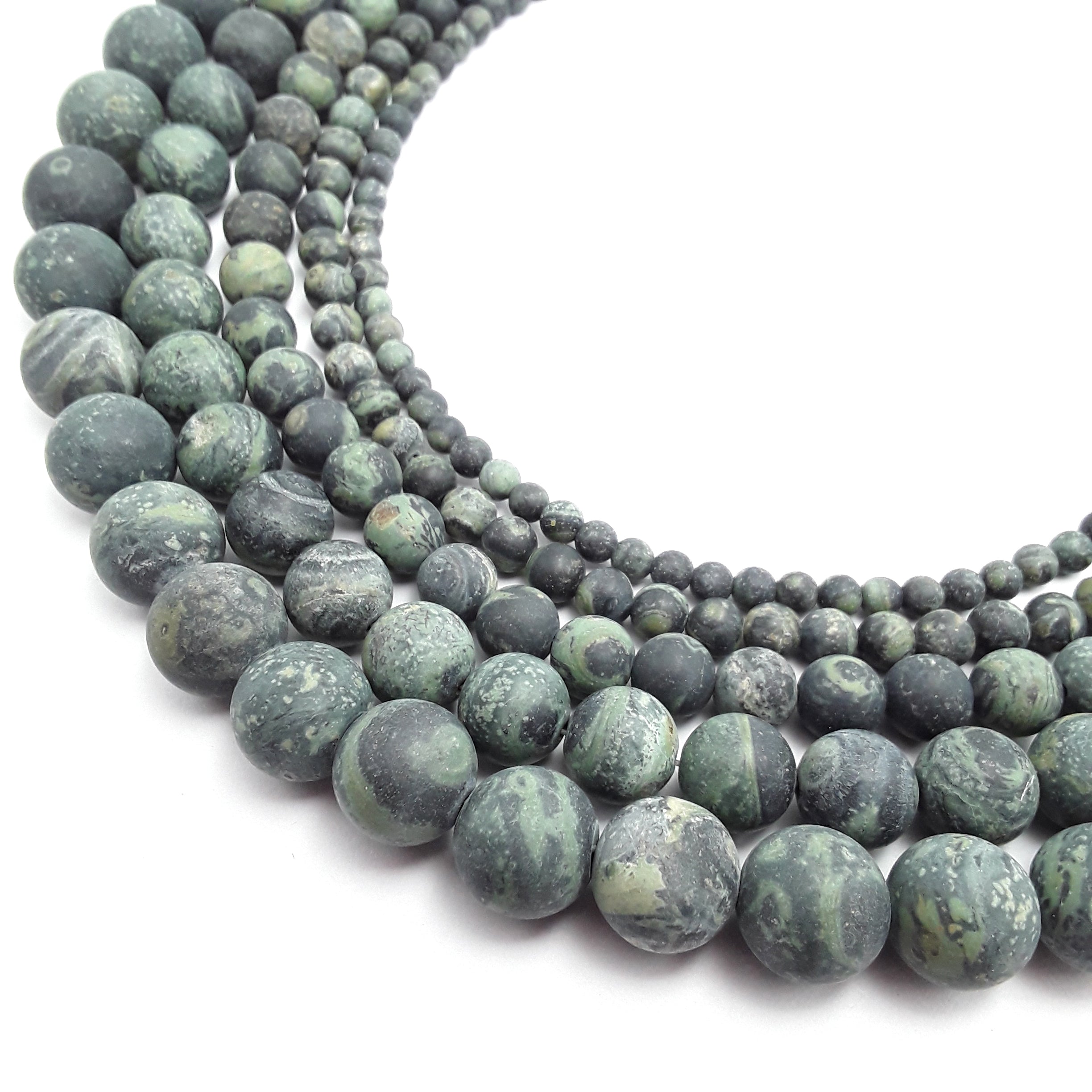 Natural Kambaba Jasper Matte Round Beads 4mm-15.5mm for Jewelry Making - DIY Bracelet, Necklace & Craft Supplies - Healing Stone Beads for Meditation & Spiritual Gifts