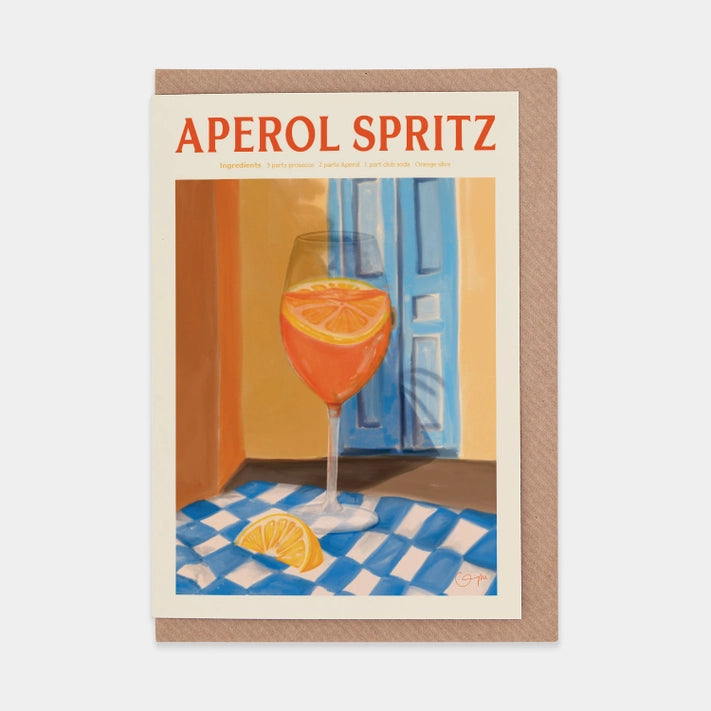 Funny Aperol Spritz Cocktail Greeting Card - Perfect for Birthday, Anniversary & Party Invitations - Cheers to Good Times!