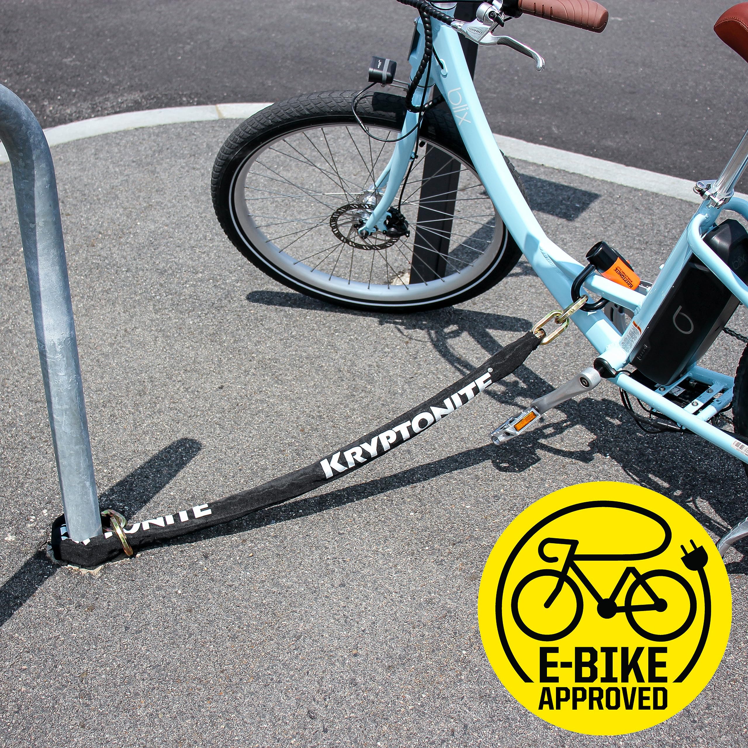 Kryptonite New York 1213 Heavy Duty 4.2 Feet Bike Chain Lock - Sold Secure Gold Rated Anti-Theft Bicycle Lock with Keys for Ultimate Security - Perfect for E-Bikes, Motorcycles, Scooters & Urban Commuting