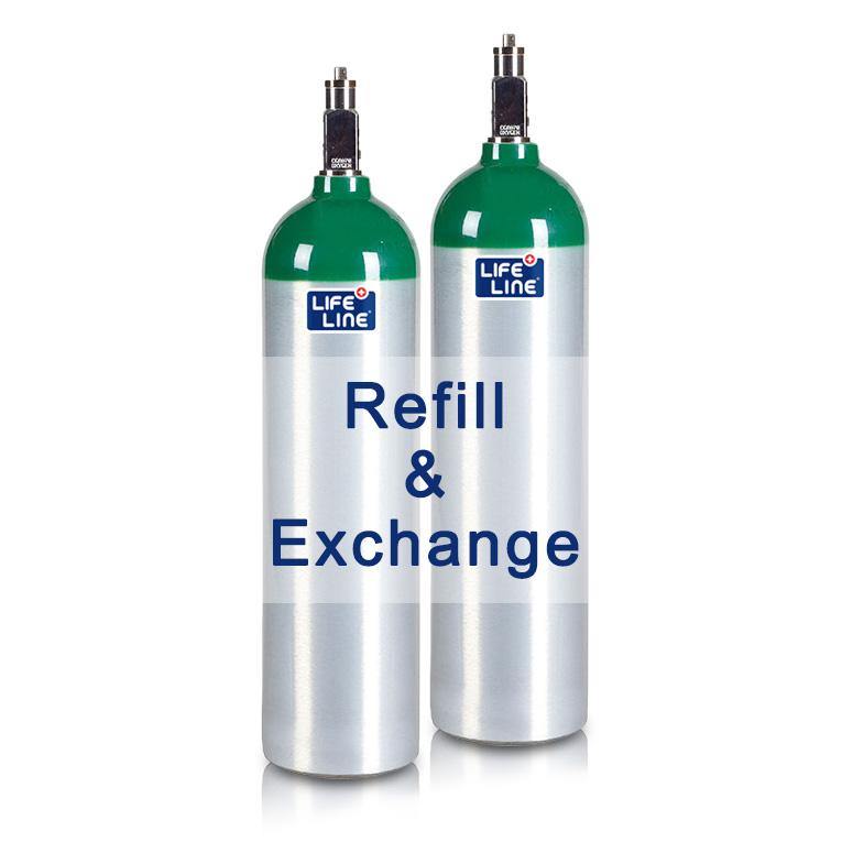 Portable 415L Oxygen Cylinder for Home & Travel - Refillable & Exchangeable - Perfect for Medical Use, Emergency Oxygen Supply & Outdoor Activities