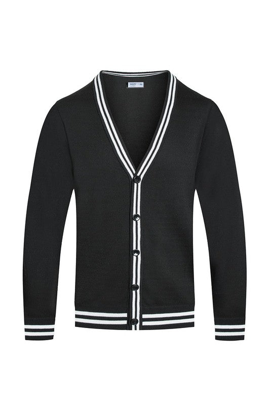 Two Stripe Cardigan for Women - Soft & Stylish Knit Sweater | Perfect for Casual Outfits, Office Wear & Cozy Evenings