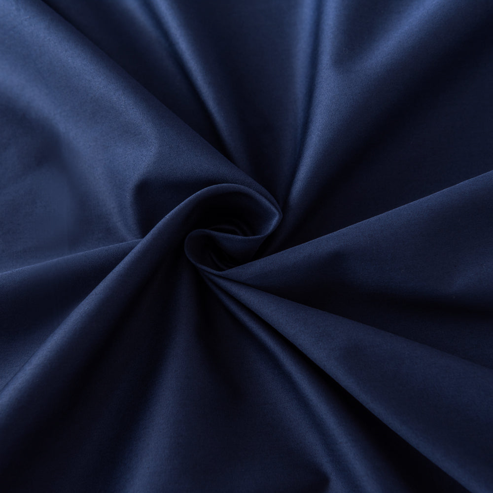 Premium 400 Thread Count Casey Cotton Fitted Sheet - Navy Blue - Long Single Bed (40cm Deep Pocket) | Soft & Breathable Bedding for Guest Rooms, Dorms & RVs