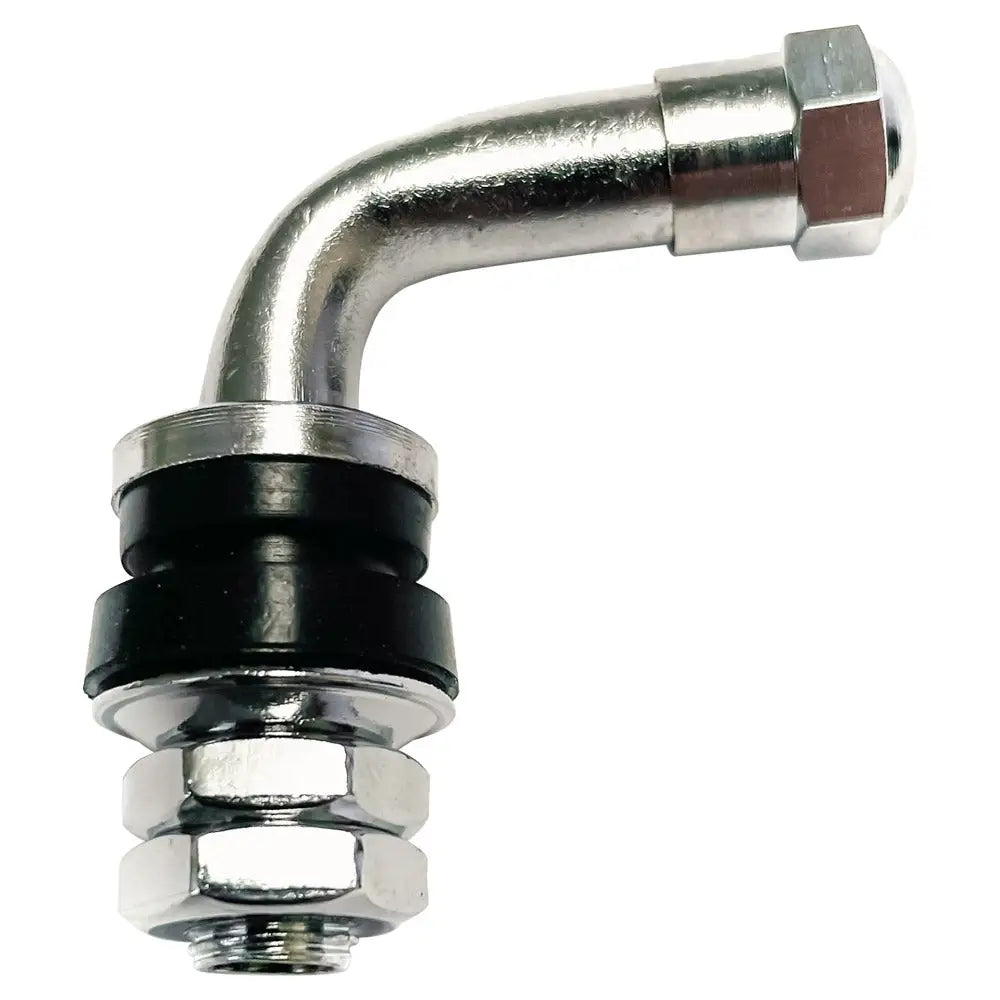 ENKEI 90° Bend Specialty Clamp-in Valve with Dome Top Hex Cap - 25mm (Each) - Perfect for Performance Tires, Motorcycles & ATVs