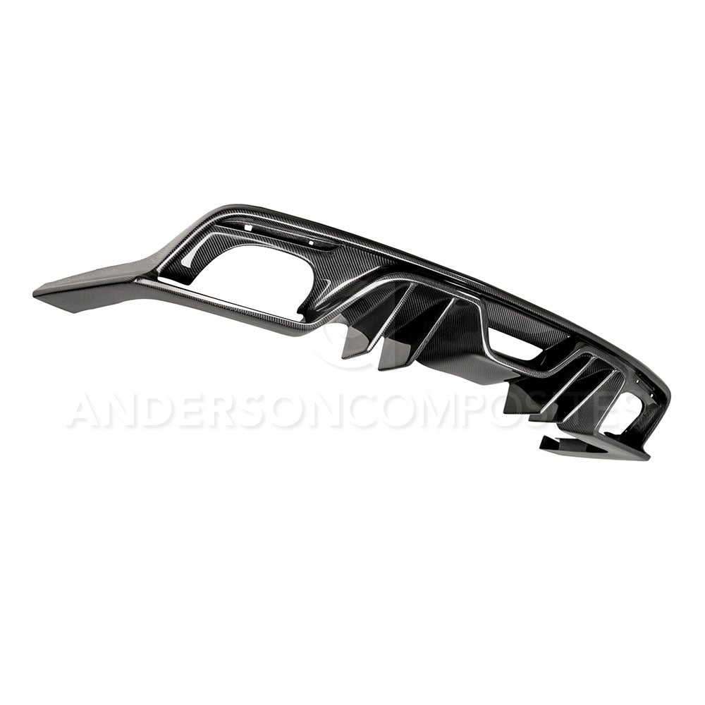 2015-2017 Ford Mustang GT350 Rear Diffuser by Anderson Composites | AC RL15FDMU ARQ Carbon Fiber Upgrade | Enhances Aerodynamics & Style for Track or Street Performance
