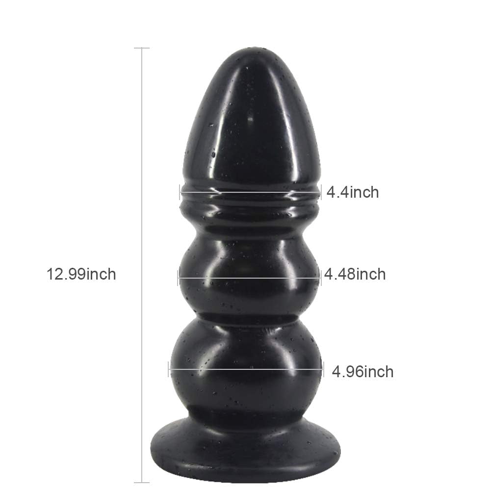 Extra Large FST Oversized Anal Dildo with Strong Suction Cup - Black Butt Plug Sex Toy for Women & Men - Perfect for Solo Play, Couples Exploration and BDSM Scenes