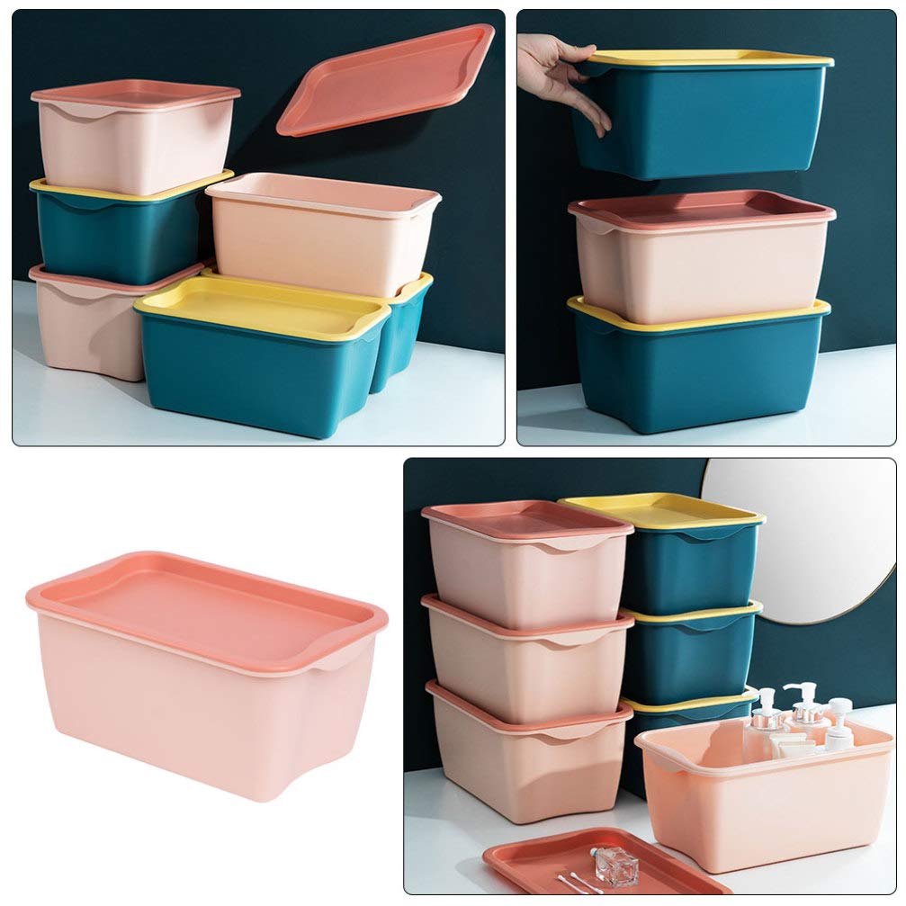 Hemoton Plastic Storage Bins with Drawers - 1PC Organizer Box for Toys, Jewelry, Office Supplies | Desktop & Shelf Storage Solution for Home & Office Organization
