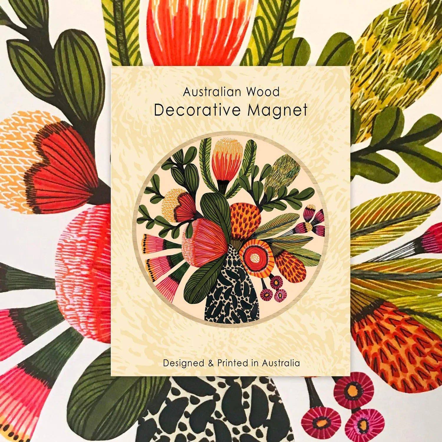 Aussie Natives Magnetic Gift Set with Greeting Card - Perfect for Home Decor, Office Gifts & Souvenirs from Australia
