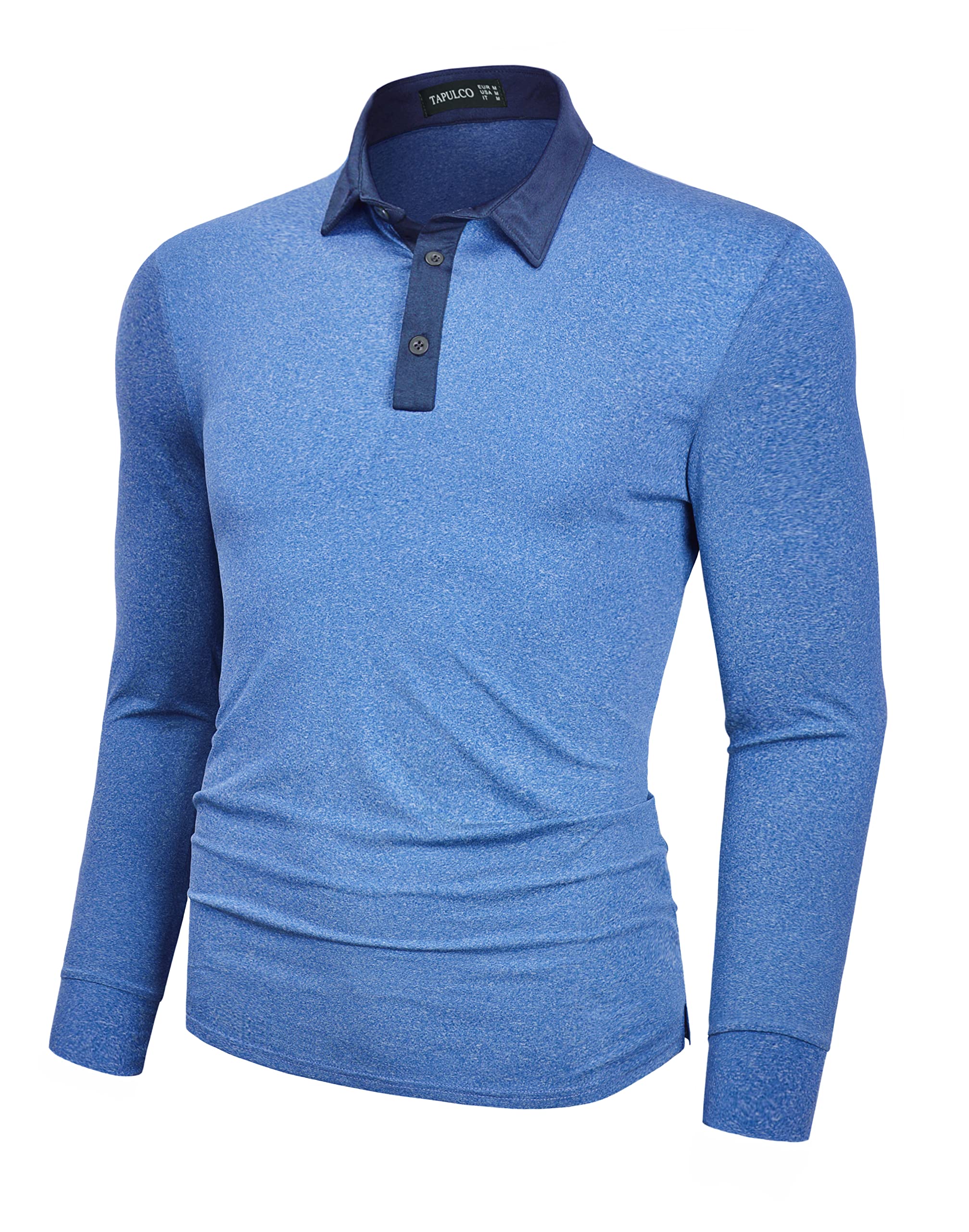 TAPULCO Men's Quick Dry Golf Shirts - Breathable Stretch Athletic Polo Shirts for Golf, Tennis & Casual Wear | Moisture Wicking & Comfort Fit