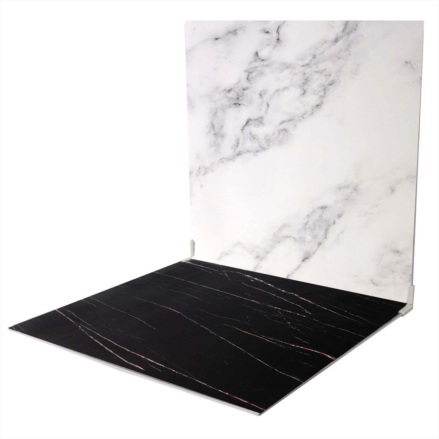 Professional Photography V Flat Boards - Black & White Textured Background (60x60cm) for Studio, Product Photography & YouTube Videos