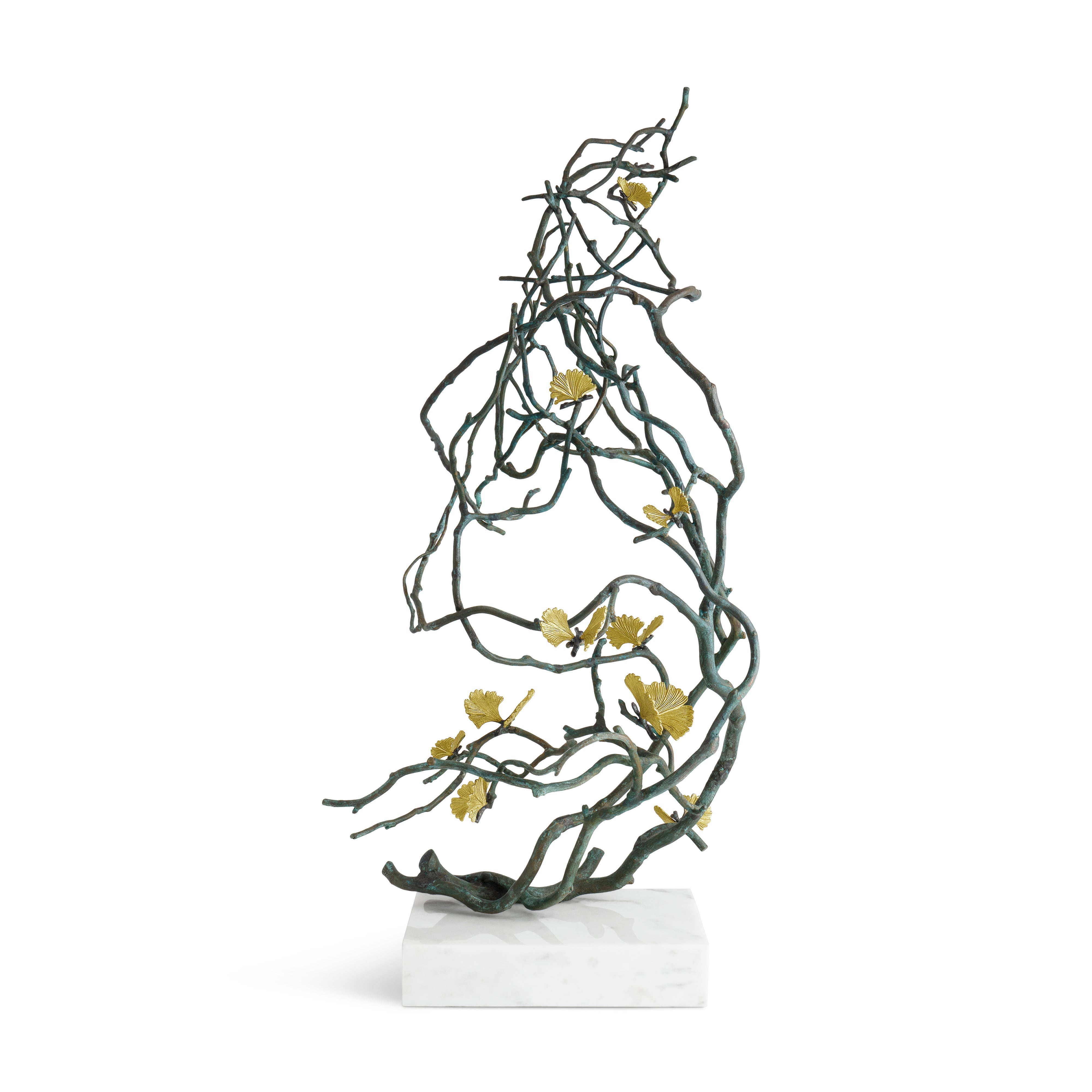 Elegant Butterfly Ginkgo Leaf Sculpture - Handcrafted Home Decor for Living Room, Bedroom & Office - Perfect Gift for Nature Lovers