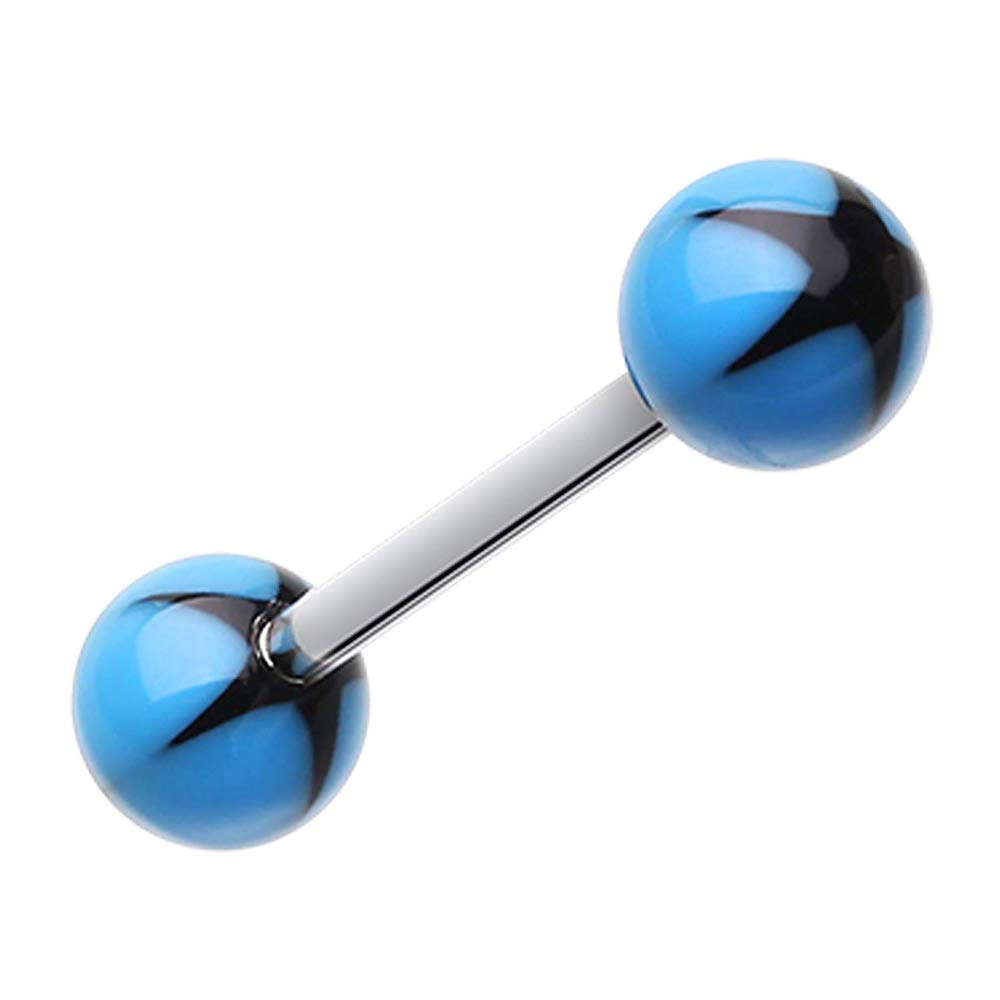 Nova Star Acrylic Tongue Ring - Stylish Body Jewelry for Parties