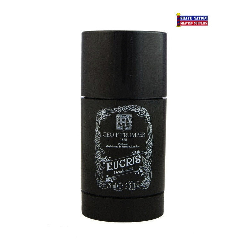 Geo F Trumper Eucris Deodorant Stick for Men - Long-Lasting Natural Deodorant with Fresh Scent - Ideal for Daily Use, Travel & Gym