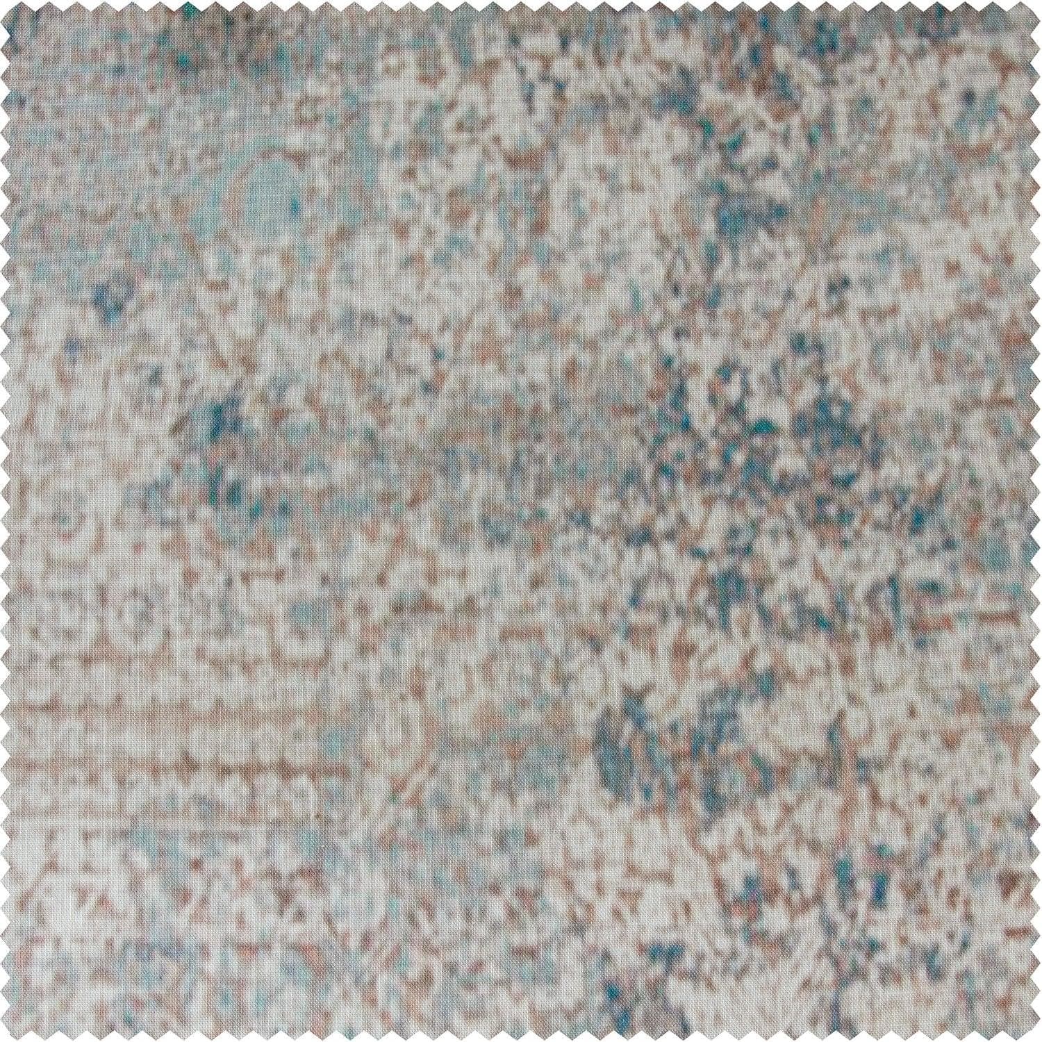 Sandbanks Blue Abstract Textured Printed Cotton Fabric Swatch - Premium Home Decor & Upholstery Material for DIY Projects, Curtains, and Pillow Covers