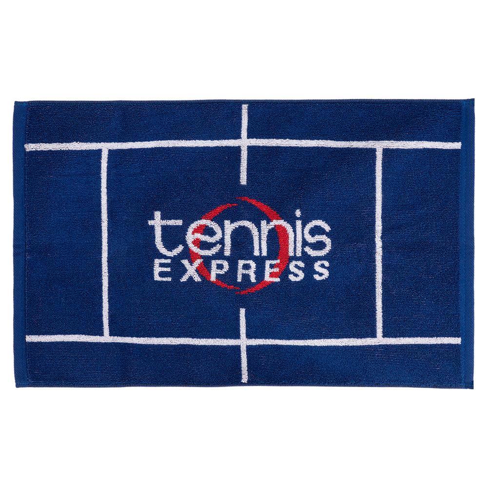 Premium Cotton Sports Towel with Tennis Express Logo - Quick Dry, Ultra Absorbent Gym & Workout Towel - Perfect for Tennis, Yoga, Gym & Outdoor Activities (Blue)