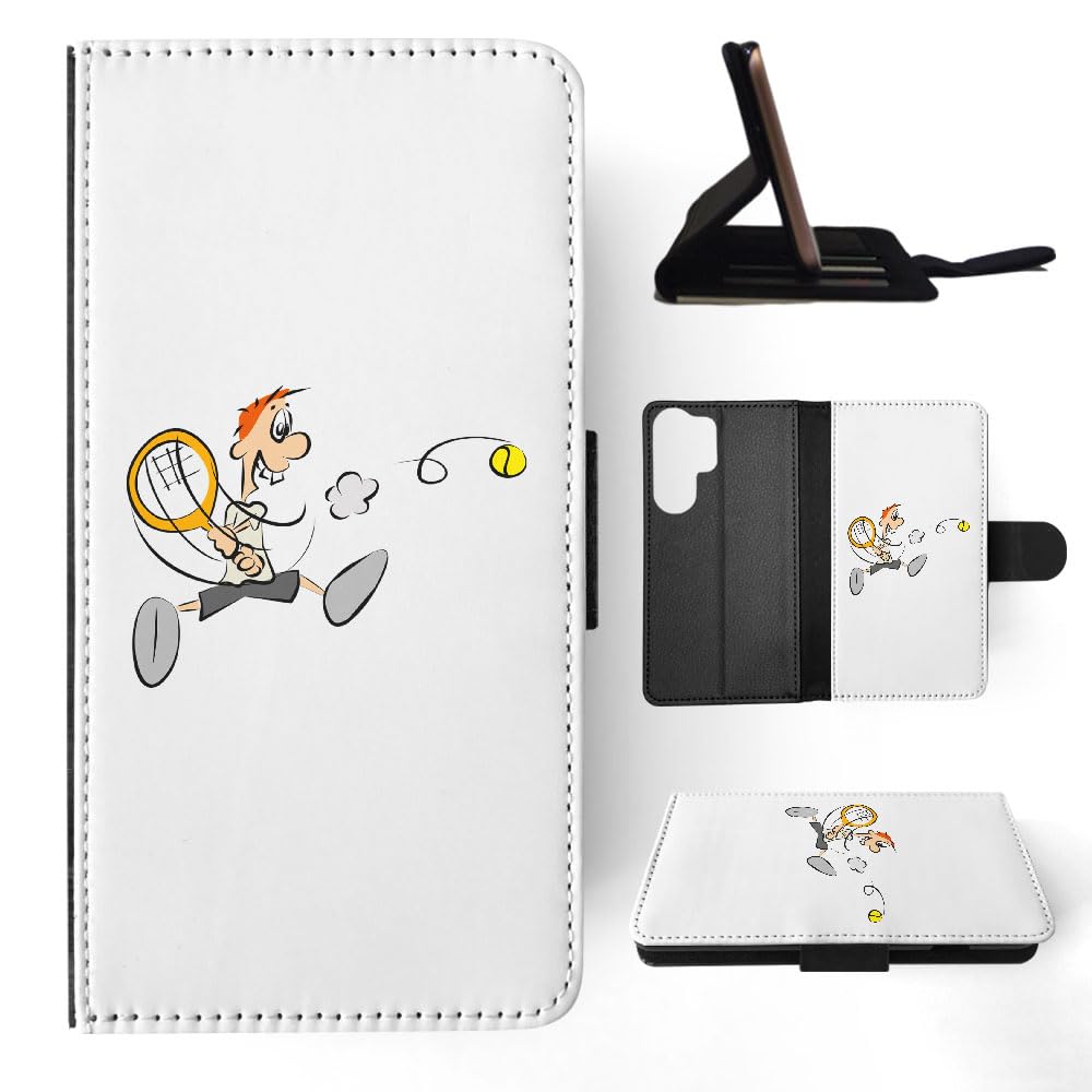 Foxercases Tennis 1 Flip Wallet Phone Case for Samsung Galaxy S23 Ultra - Slim Protective Cover with Card Slots | Perfect for Work, Travel & Everyday Use