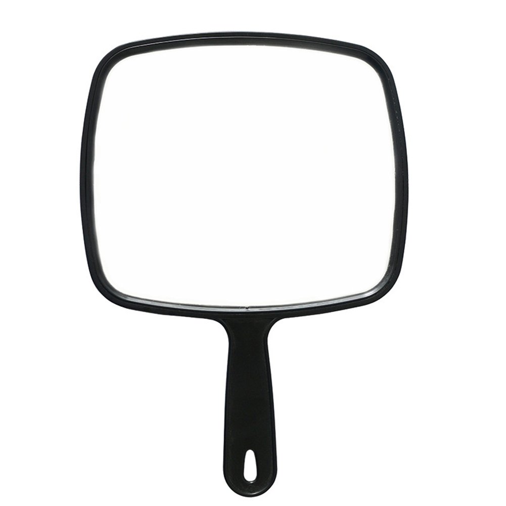 Hacoly Black Handheld Mirror for Makeup, Hair Styling - Perfect for Salon, Barber, and Home Use