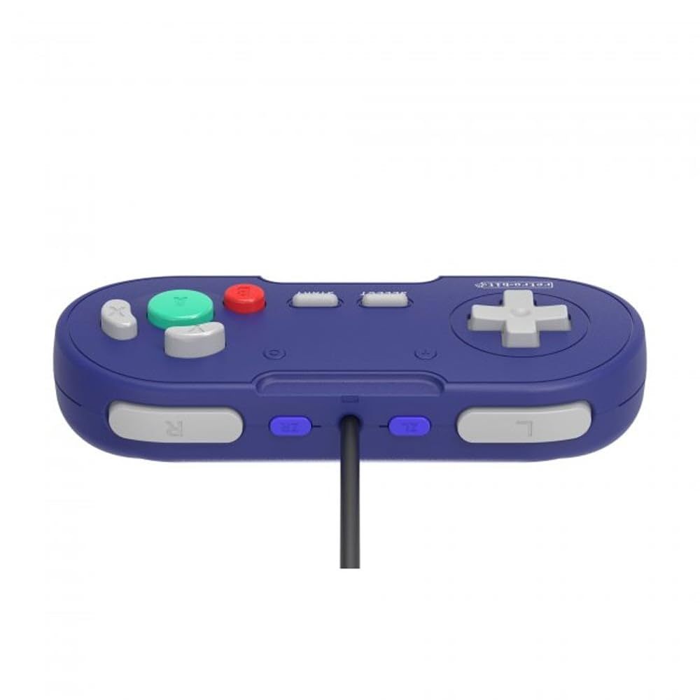 Retro-Bit Legacy GC Wired Controller for Nintendo GameCube & Wii - Indigo Color - Perfect for Classic Gaming & Smash Bros Tournaments