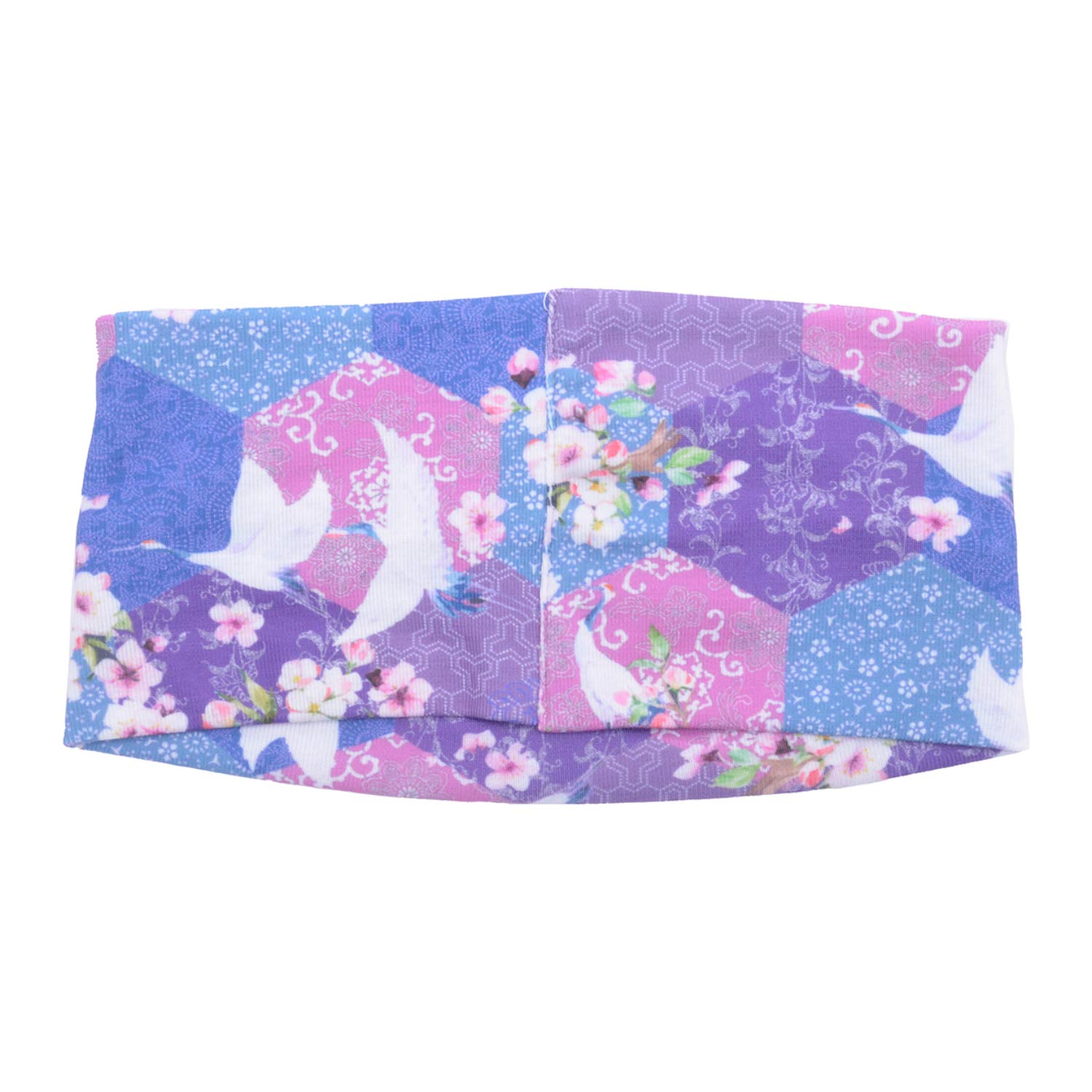 CowCow Women's Yoga Headbands - Stretchy Lightweight Workout Headbands for Running, Sports & Fitness - Floral Patchwork Design - Perfect for Yoga, Gym, Jogging & Active Lifestyles