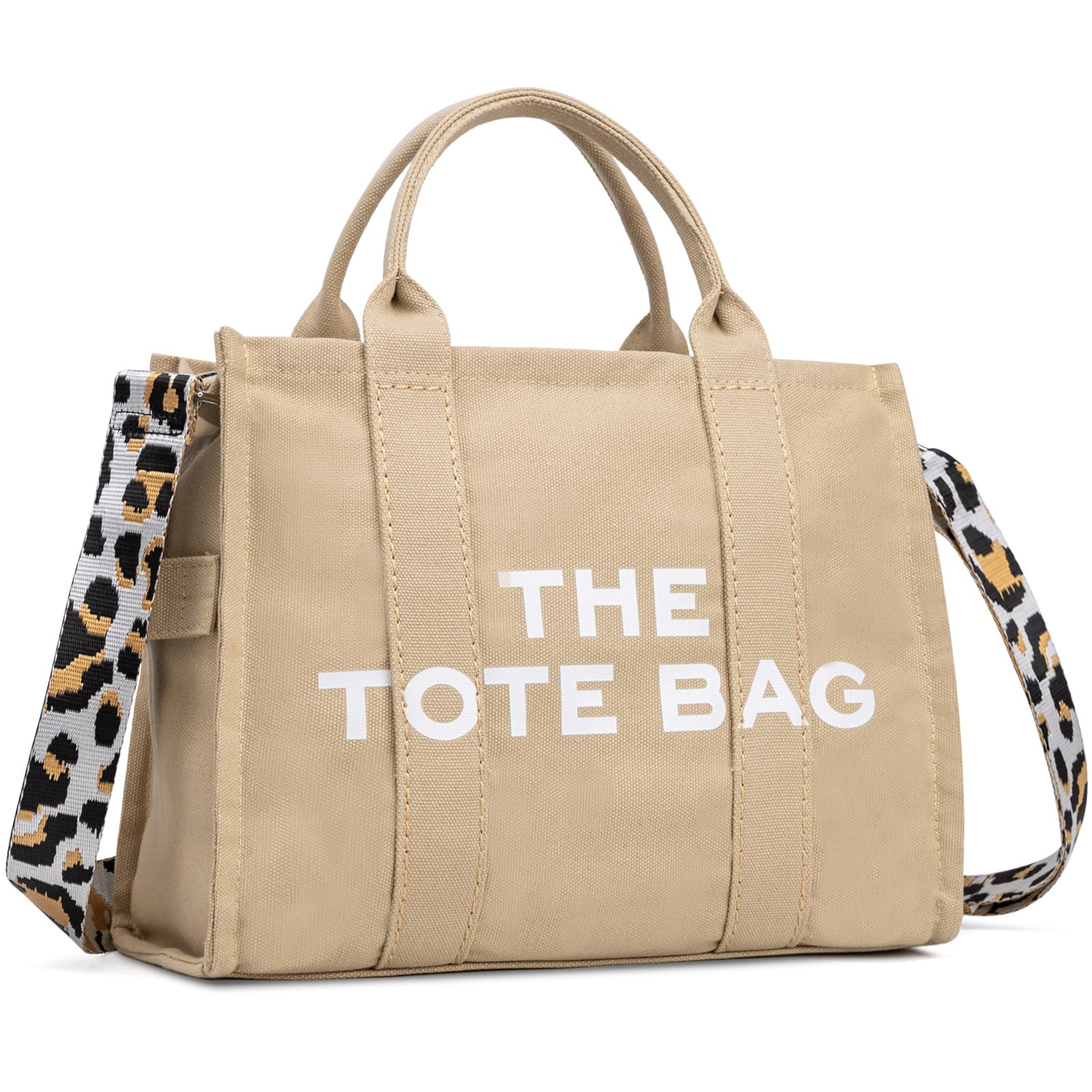 Women's Canvas Tote Bag with Zipper - Office, Travel & School Purse