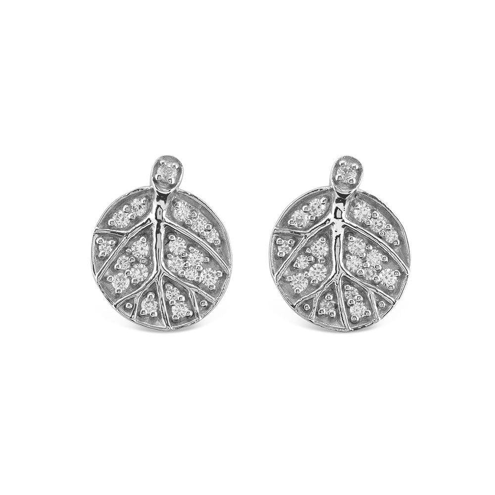 Exquisite Botanical Leaf Earrings with Genuine Diamonds - Elegant Nature-Inspired Jewelry for Women - Perfect for Weddings, Parties & Everyday Wear